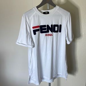 Fendi Roma Made In Italy T-Shirt | Featured in Netflix Italia TV Show | 100% Cot